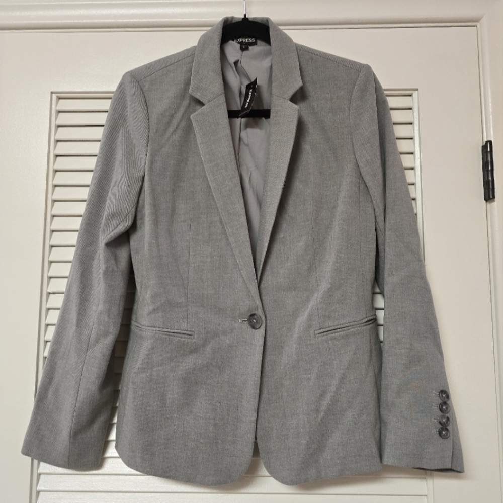 Express - (NWT) Light Grey Business Casual Office Blazer Jacket